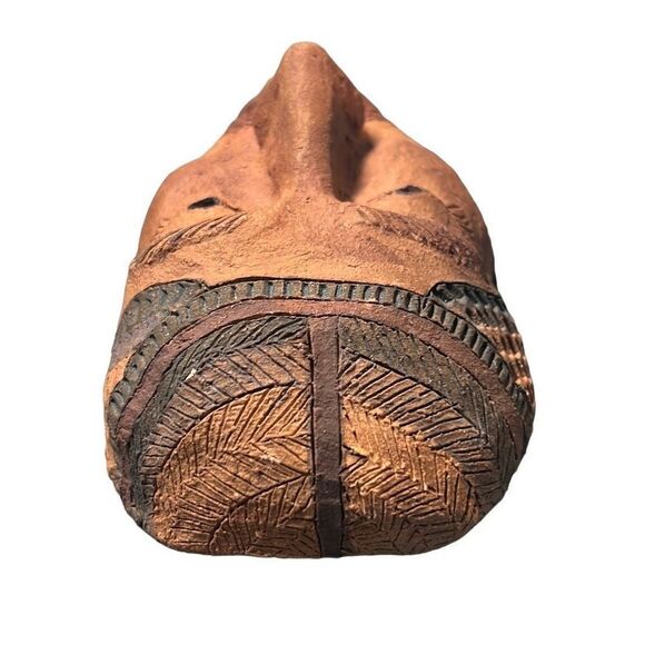 Vintage Southwestern Hand Sculpted Spirit Mask Hallmarked Birdsong Face Mask - Picture 9 of 11